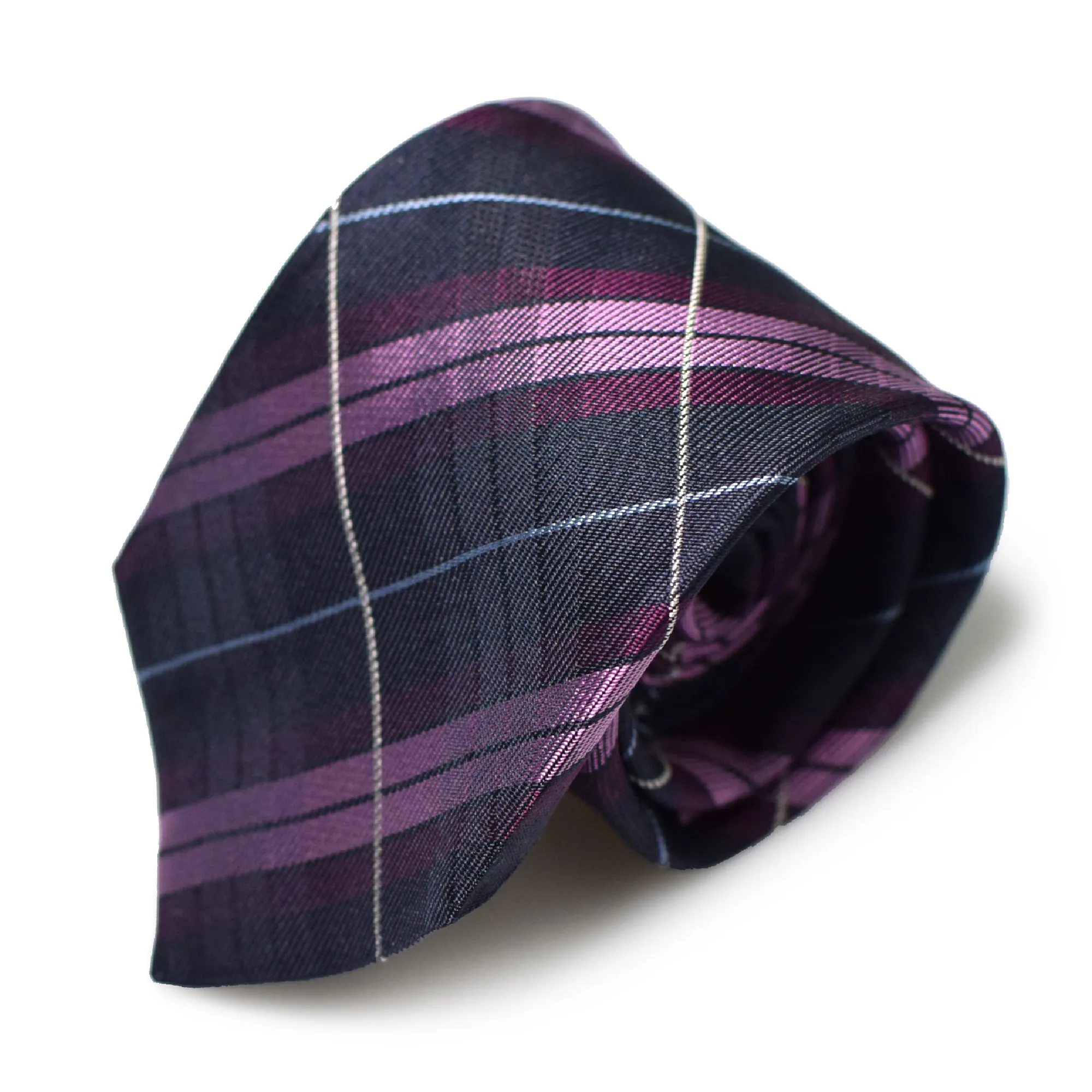 cravate-tartan-violet