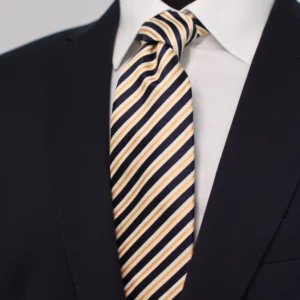 cravate club jaune et bleue