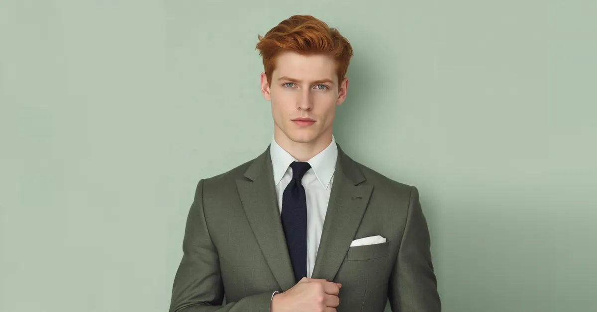 homme-roux-portant-un-costume-vert