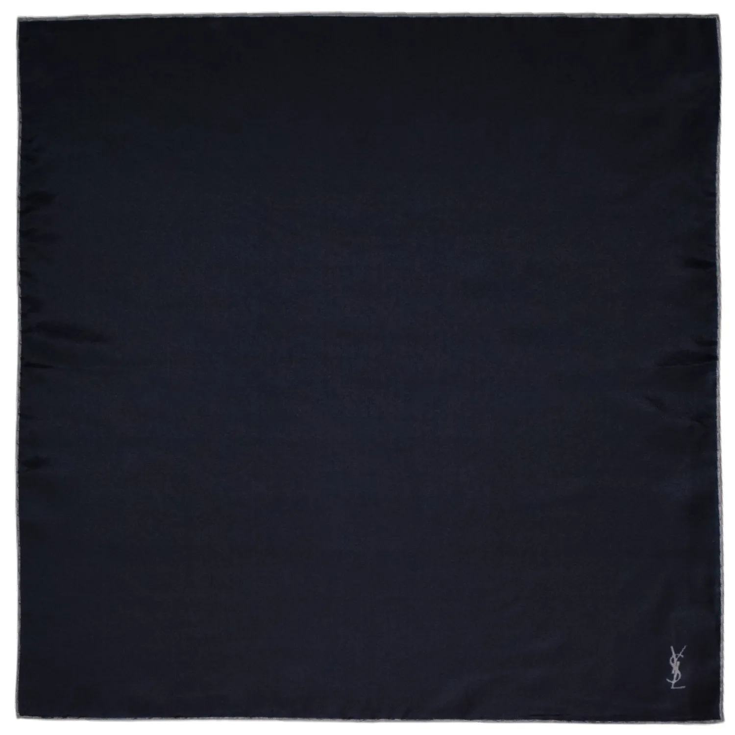 Pochette YSL monogramme noire lisere fin gris