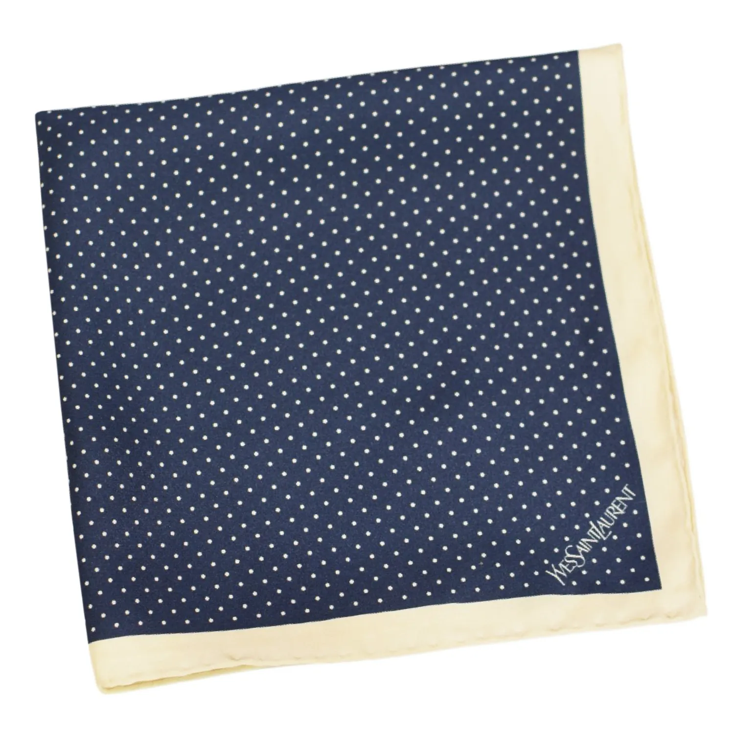 Pochette marine polka dots ysl-pliee