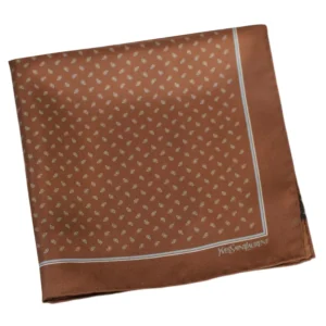 YSL paisley bleuemarron-pliee