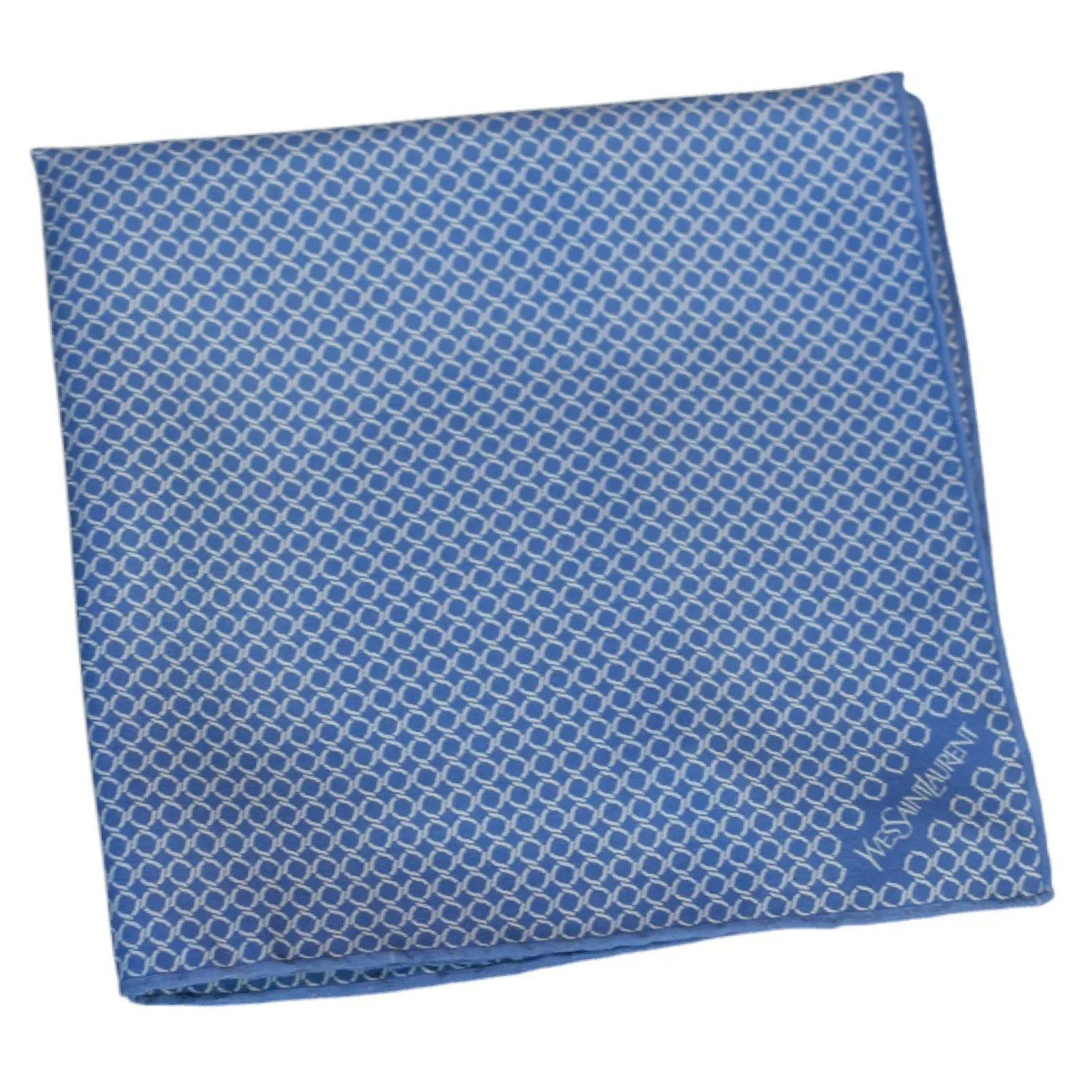 Ysl motifs graphiques bleus-pliee