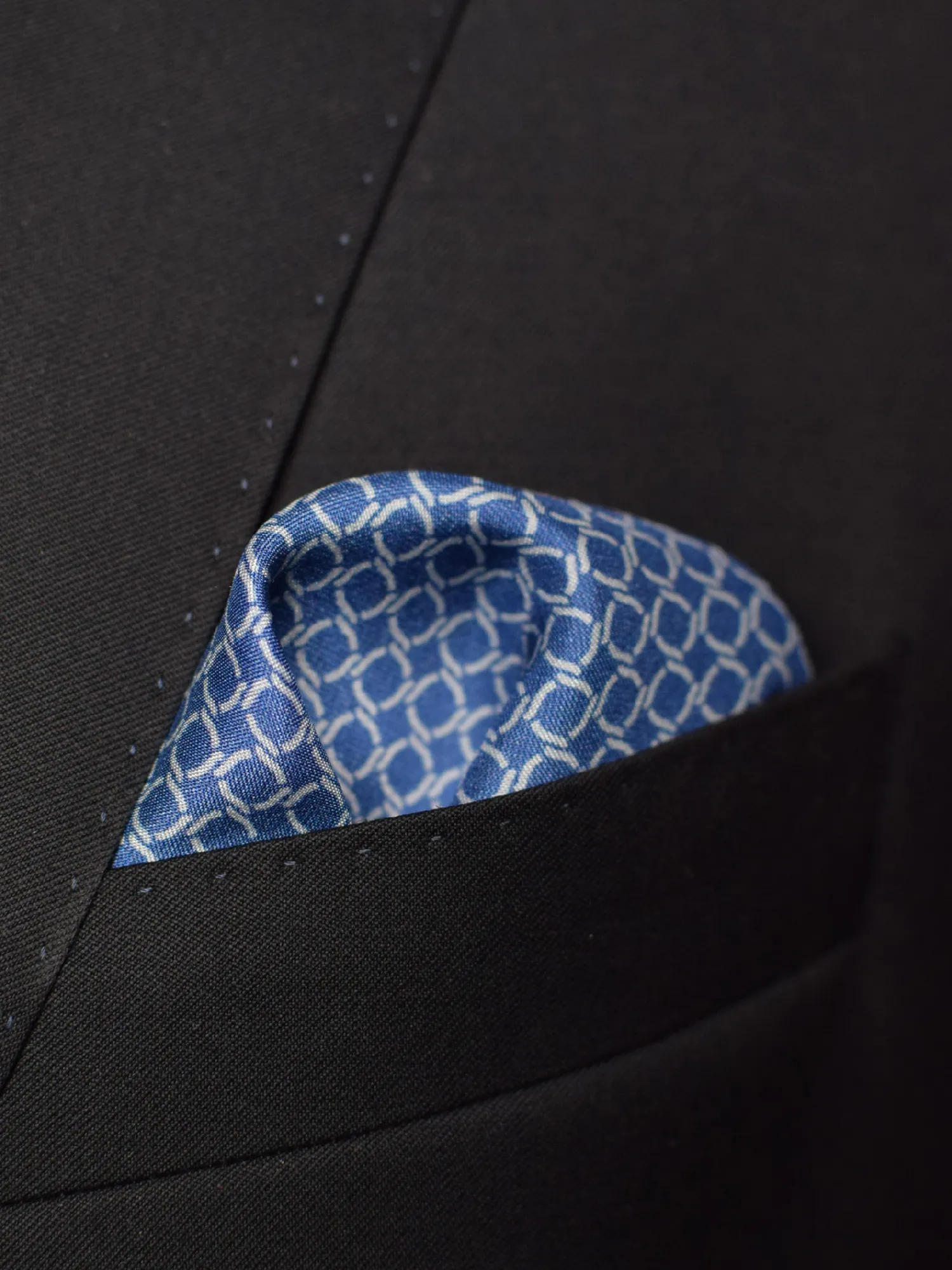 Ysl motifs graphiques bleus-portee