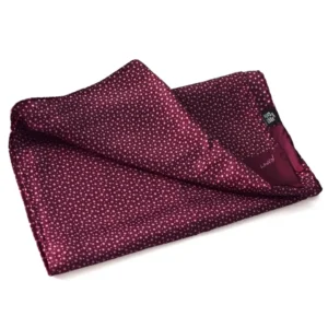 Foulard en soie bordeaux à motif Lanvin