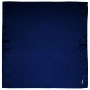 pochette YSL monogramme bleu marine lisere blanc