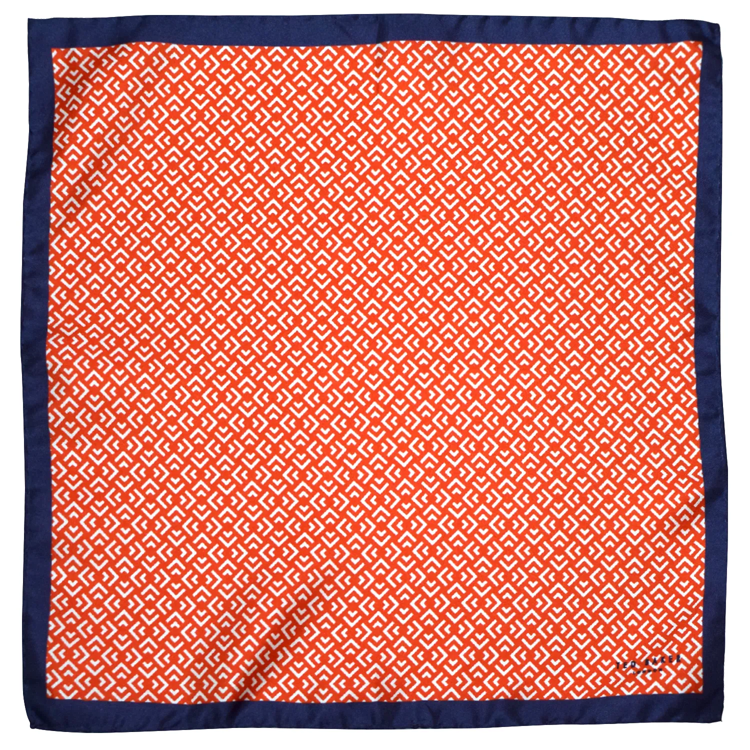 pochette a motifs géométrique orange-a-plat