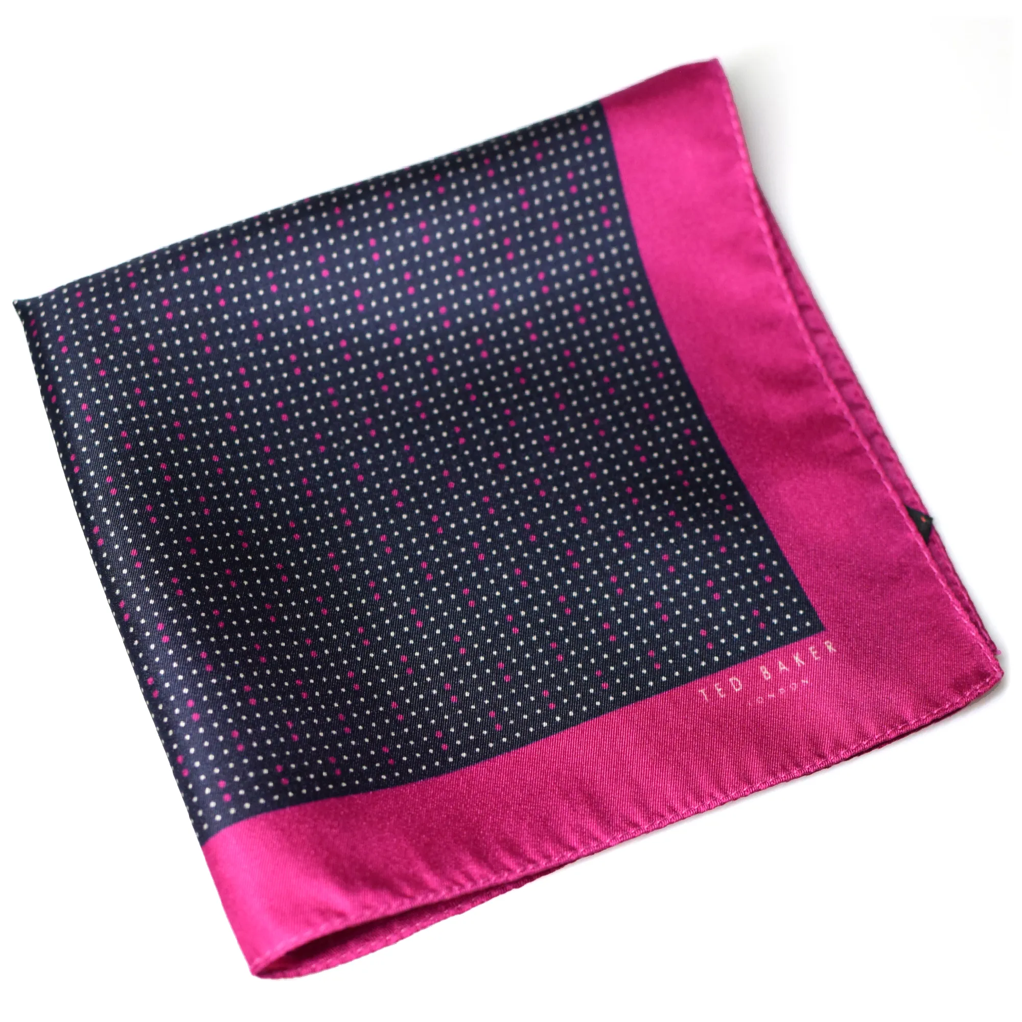 pochette polkadots soie ted baker-pliee