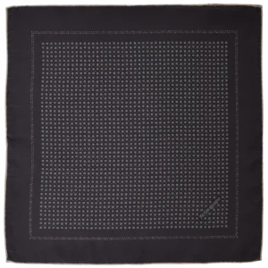 pochette ronds graphiques gris fonce ysl
