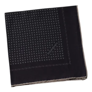 pochette ronds graphiques gris fonce ysl-pliee