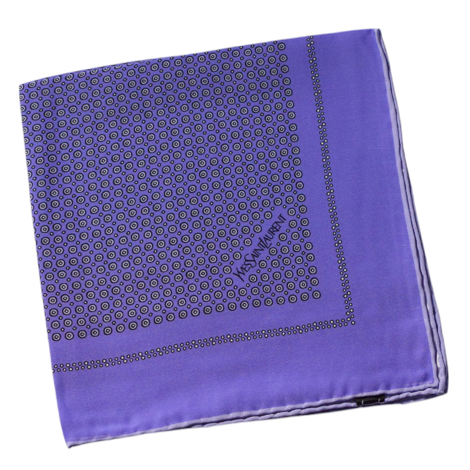 pochette ronds graphiques mauve ysl