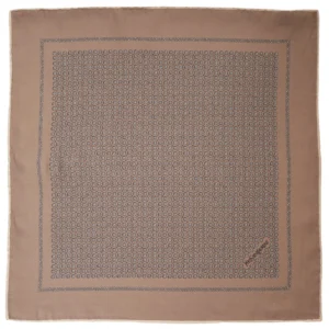 pochette ronds graphiques taupe ysl-a-plat