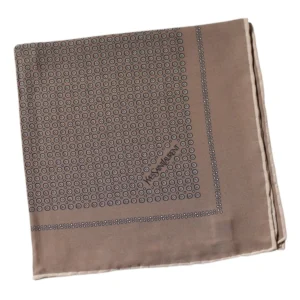 pochette ronds graphiques taupe ysl-pliee
