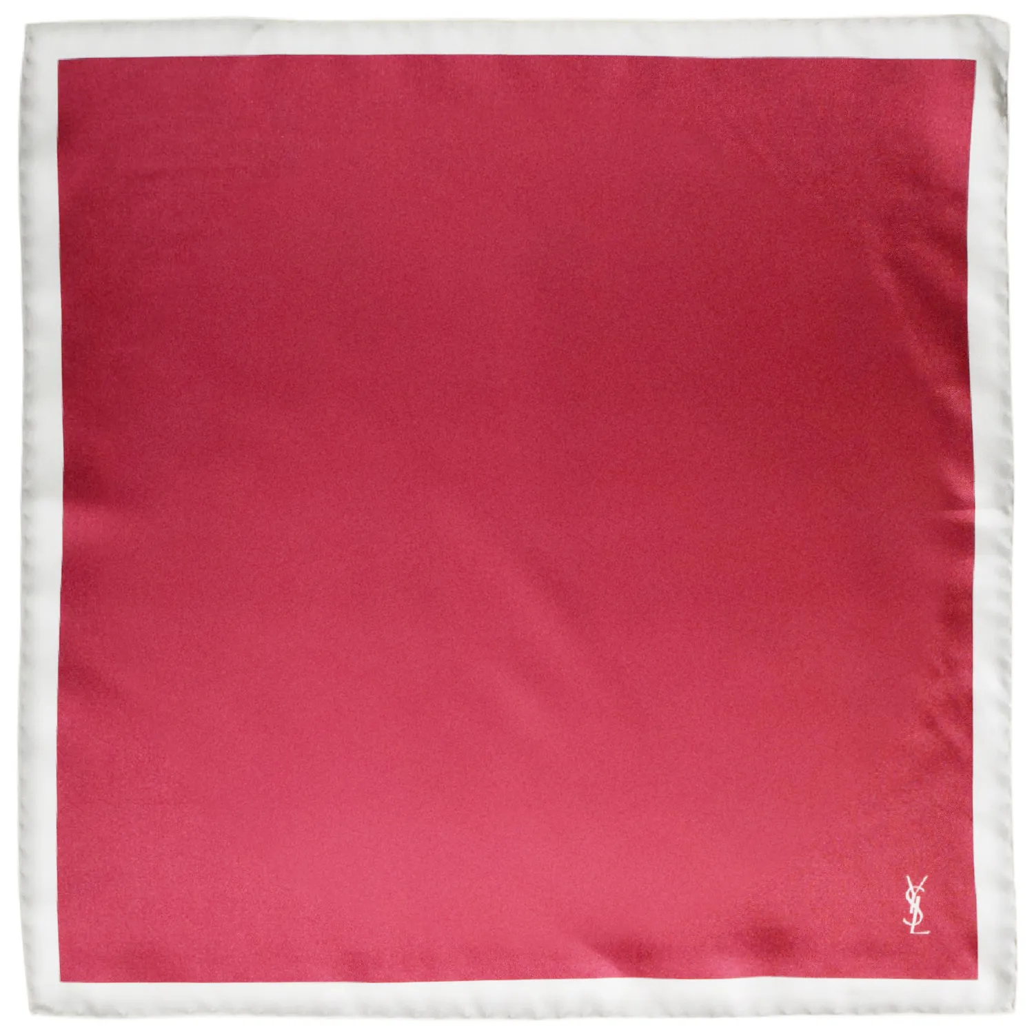 pochette rouge a bord blanc ysl