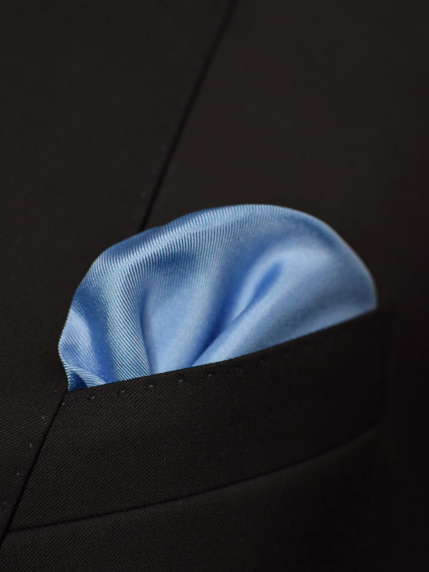 pochette soie florale charles thyrwitt bleue