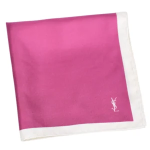 pochette ysl magenta bord blanc-pliee
