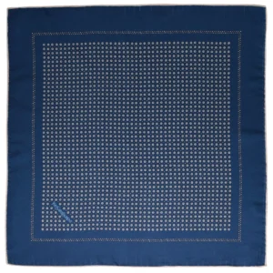 pochette ysl motif pois graphiques bleu marine