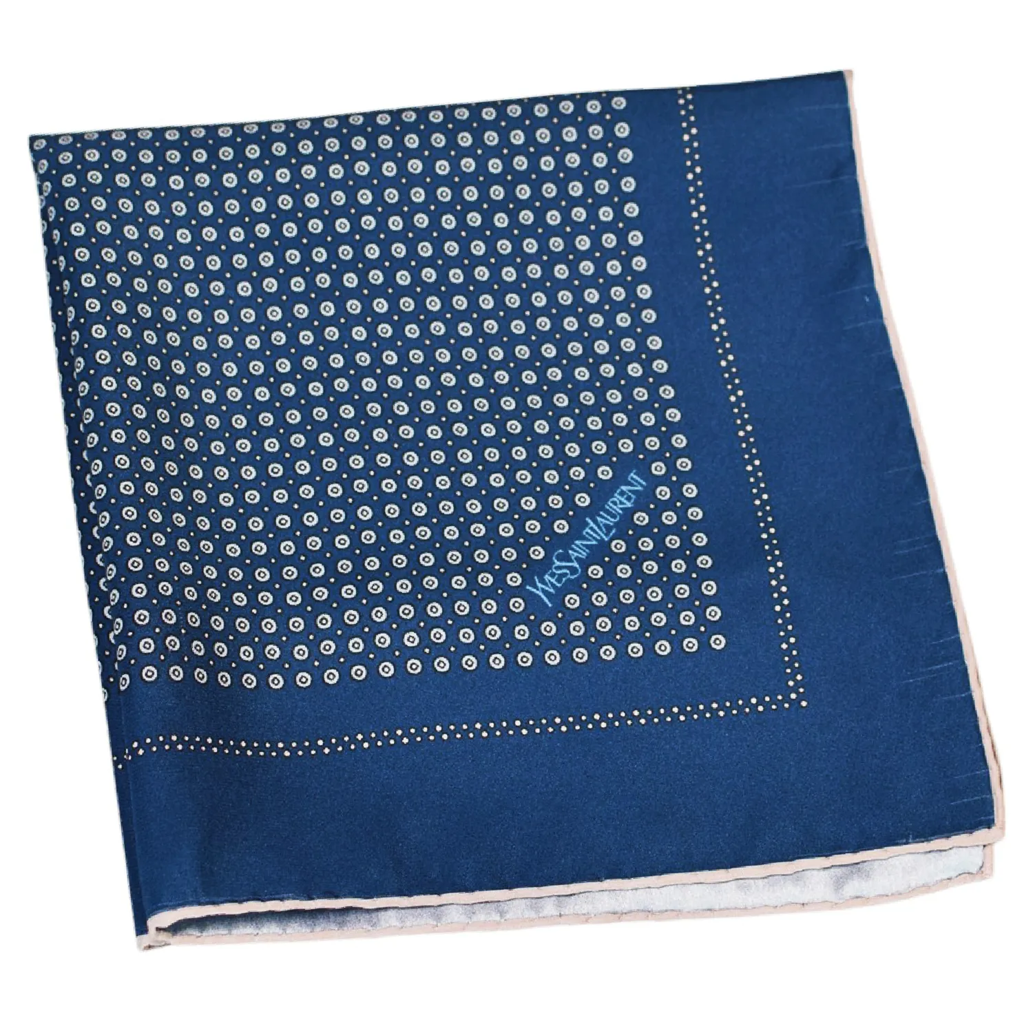 pochette ysl motif pois graphiques bleu navy