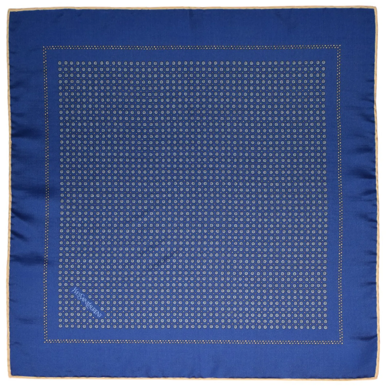 pochette ysl motif pois graphiques bleu roi