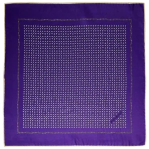 pochette ysl motif pois graphiques violet-aplat