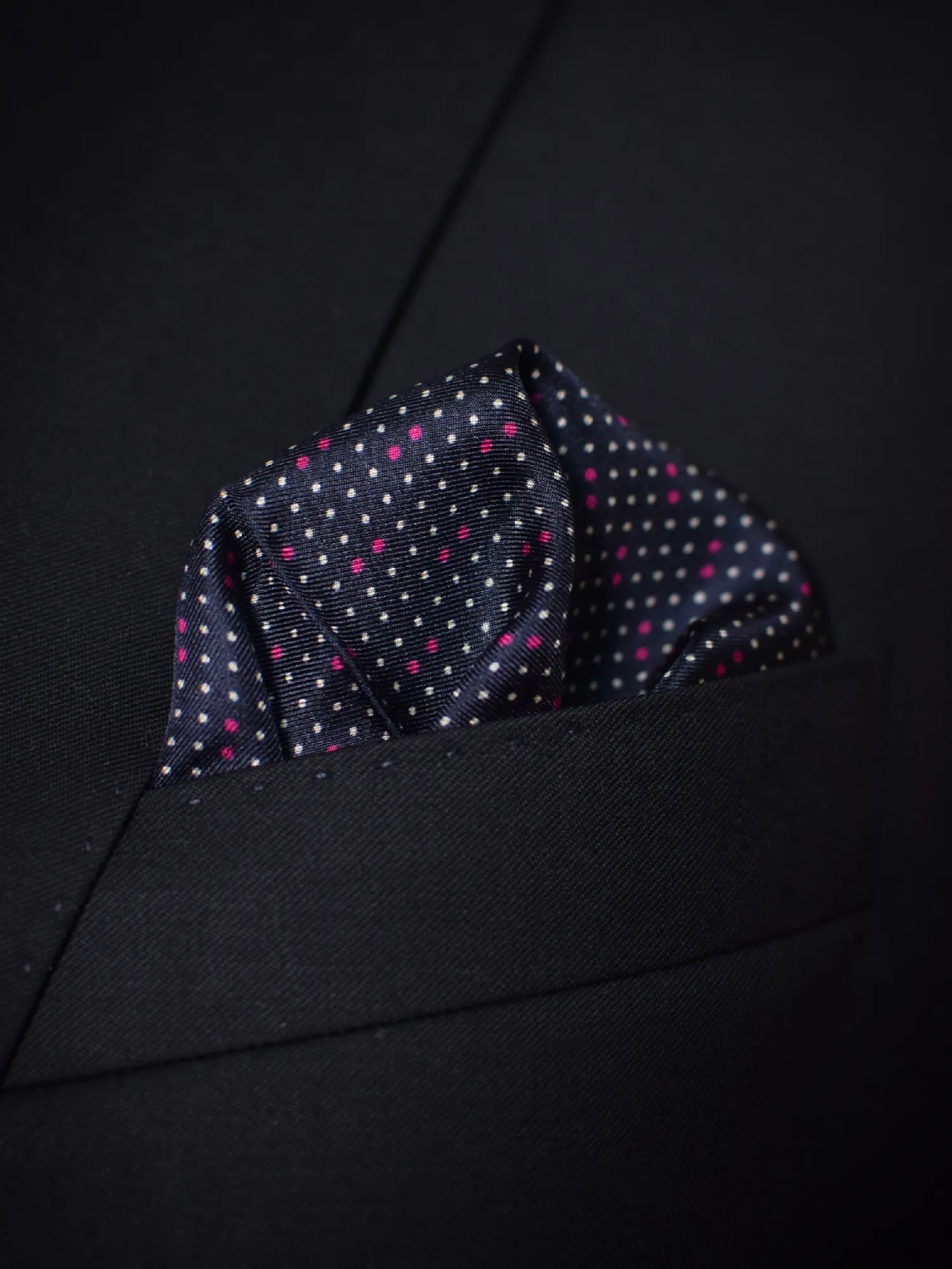 polkadots silk pocket square ted baker