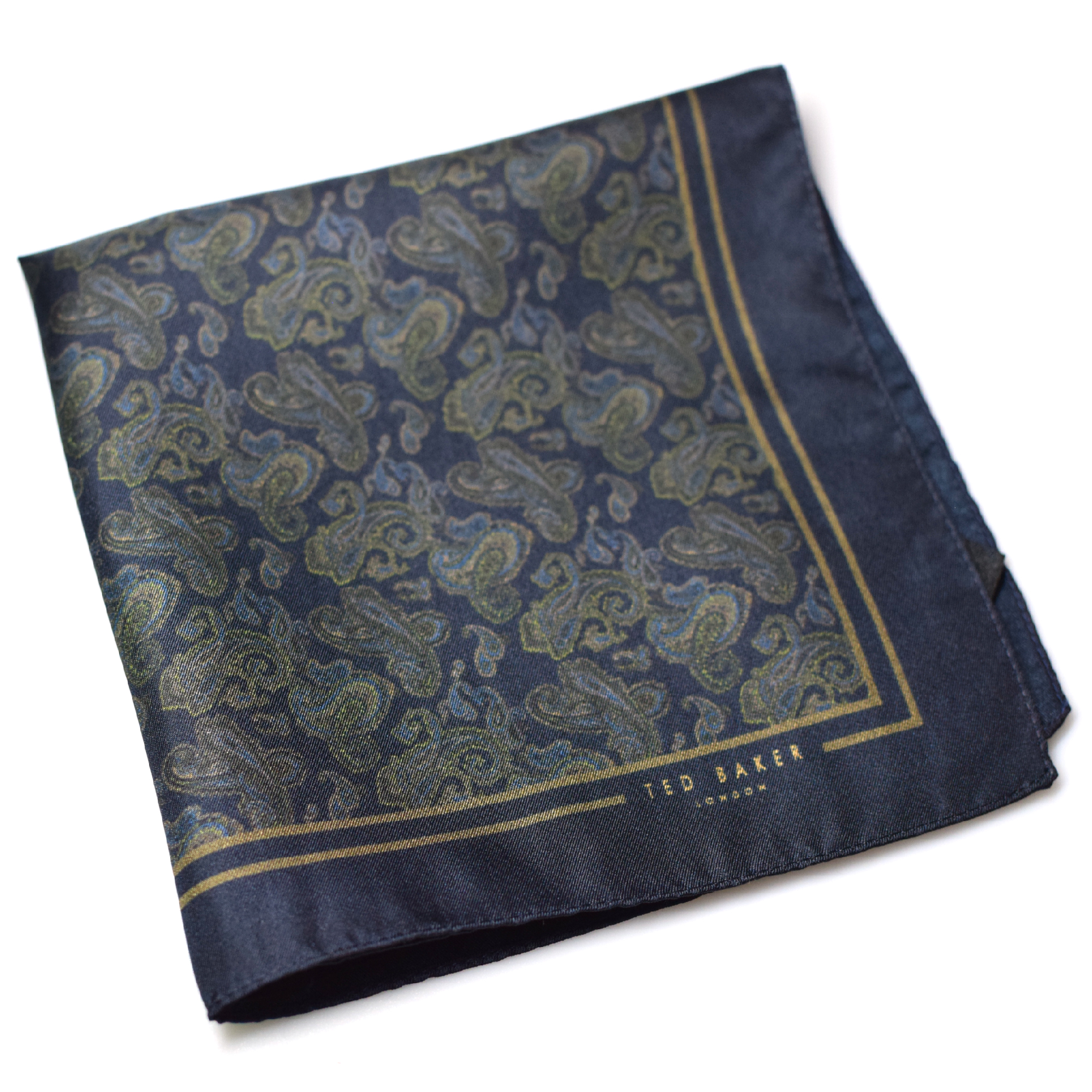 ted-baker-paisley bleu vert pliee