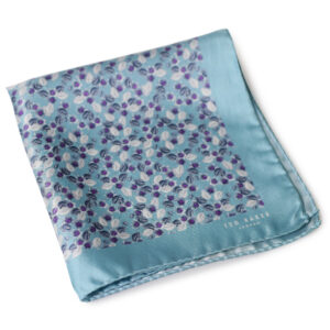 ted baker pochette en soie a motifs de fruits pliee