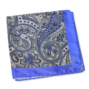 tedbaker-pochette-paisley-bleu-roi