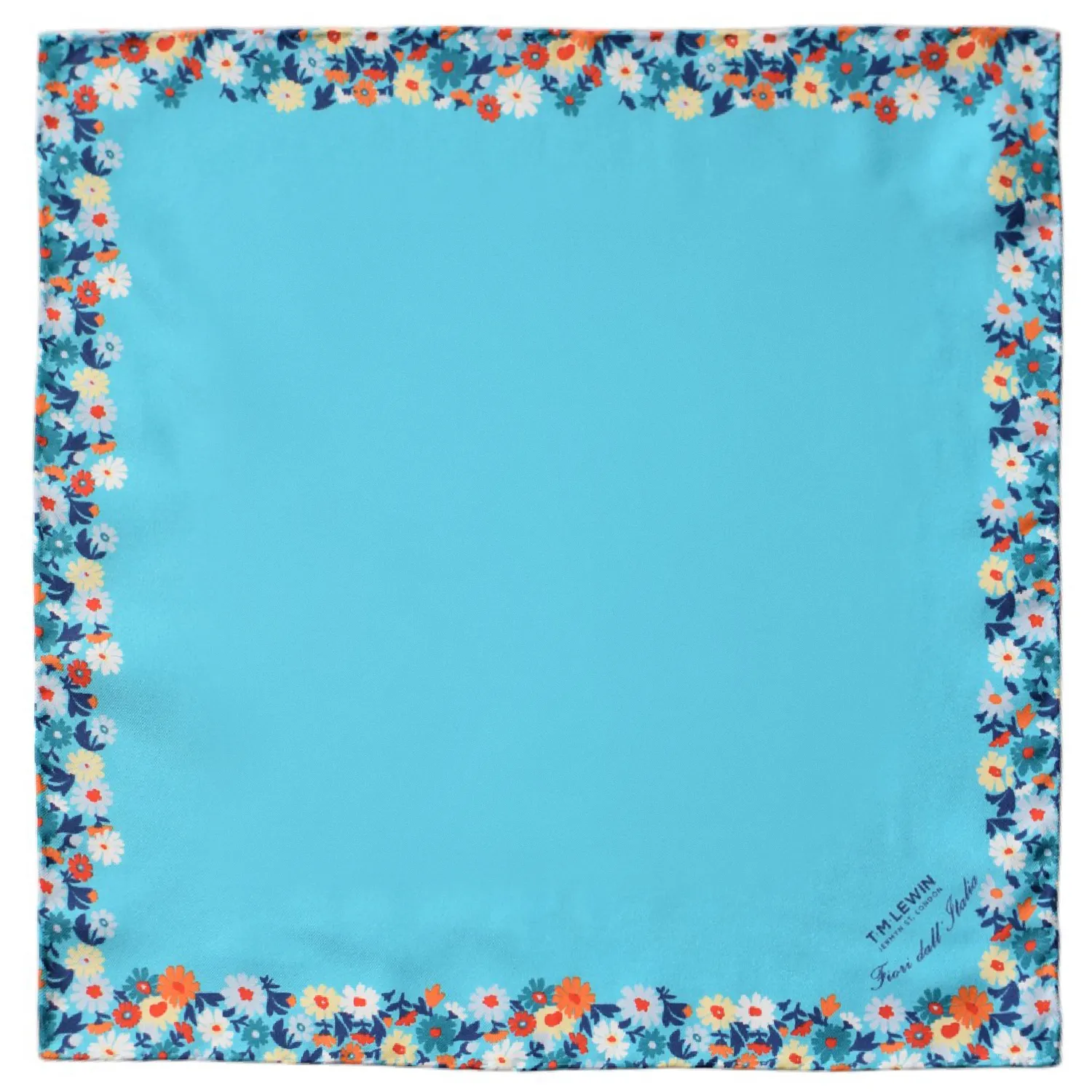 tm lewin pochette turquoise