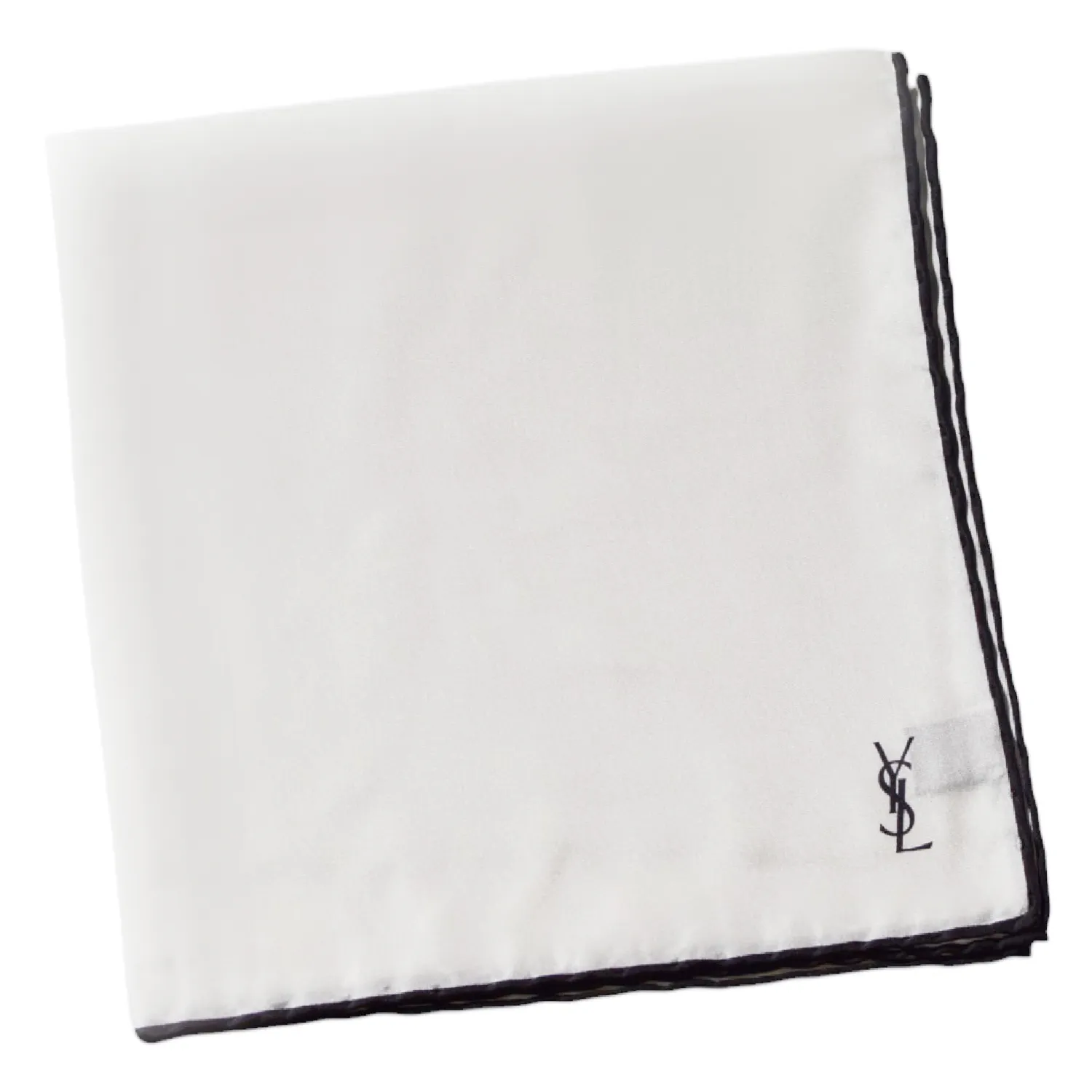 ysl monogram pochette blanche lisere noir
