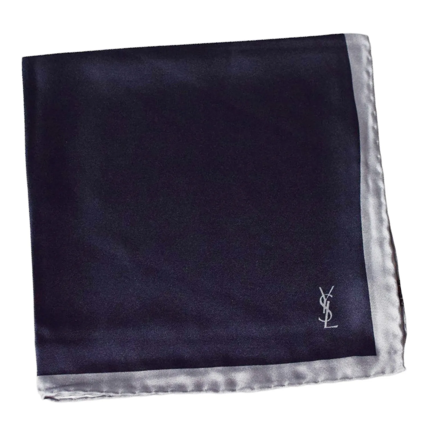 ysl monogram pochette bleue foncee lisere clair