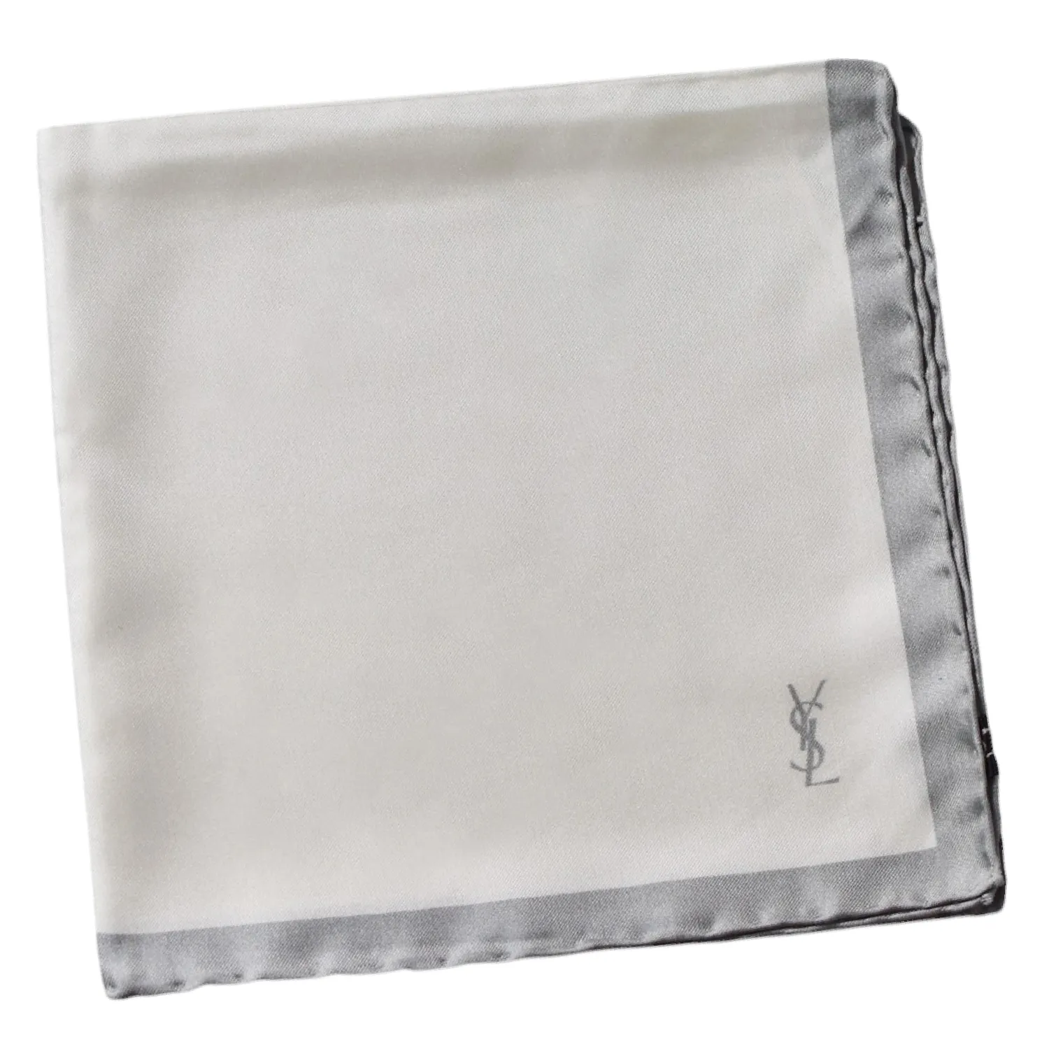 ysl monogramme pochette blanche et grise