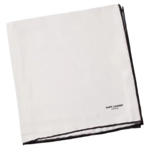 ysl pochette blanche lisere noir