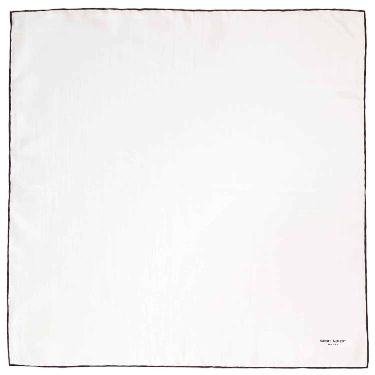 ysl pochette blanche lisere noir-a-plat