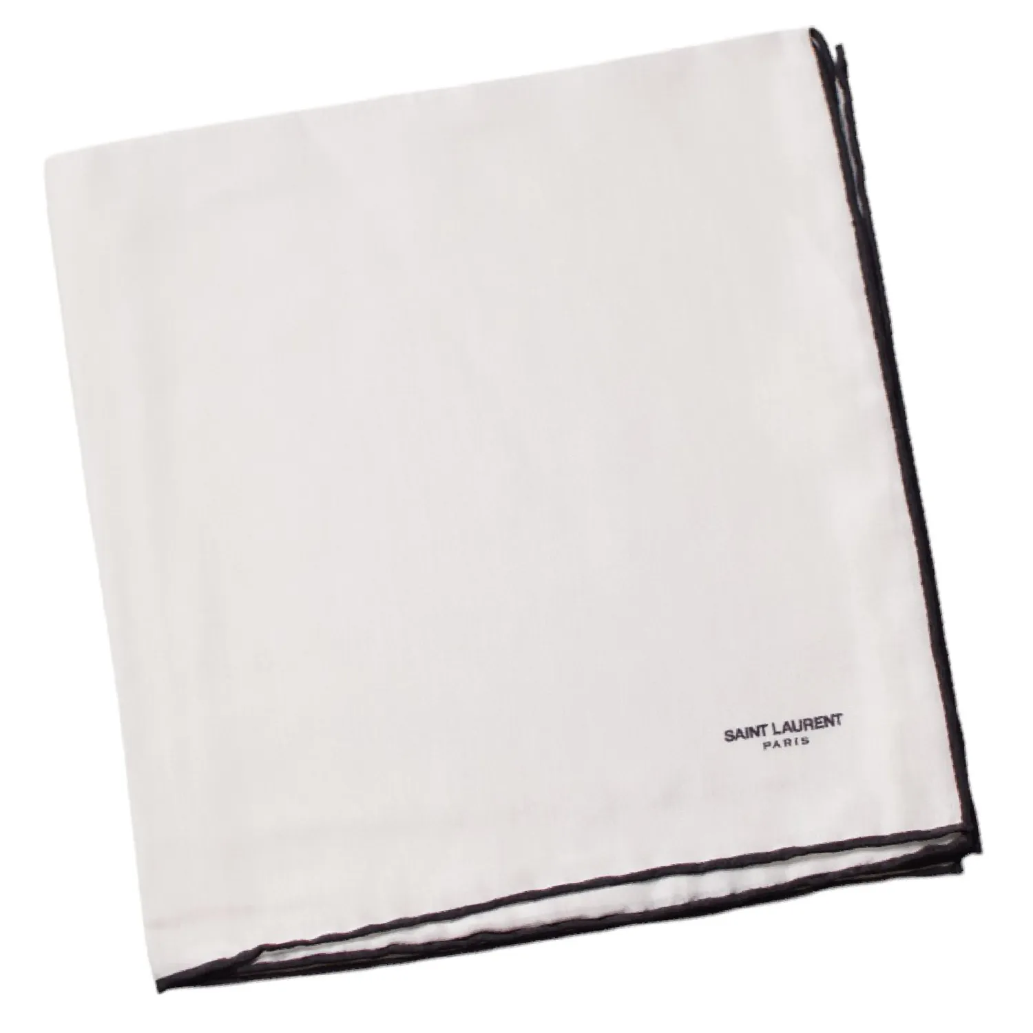 ysl pochette blanche lisere noir