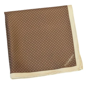 ysl polkadots marron et beige-pliee