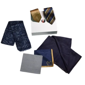 Panache box 17 or et bleu marine