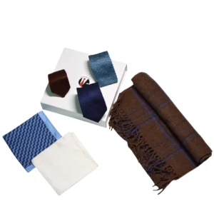 Panache box 18 turquoise brun bleu
