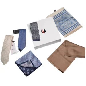 Panache box 20 beige et bleu