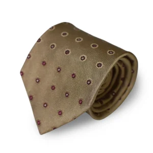 cravate soie motif graphique floral -roulee