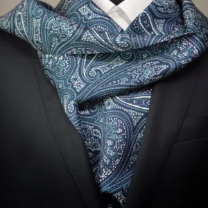 paisley bleu et blanc