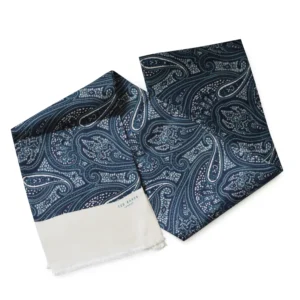 ted-baker opera scarf paisley bleu et blanc