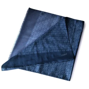 Foulard bleu à motifs de cercles en coton Lanvin-2