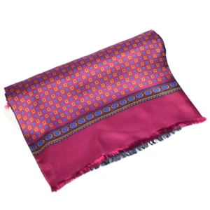 Foulard en laine et soie à motifs médaillons Ascot