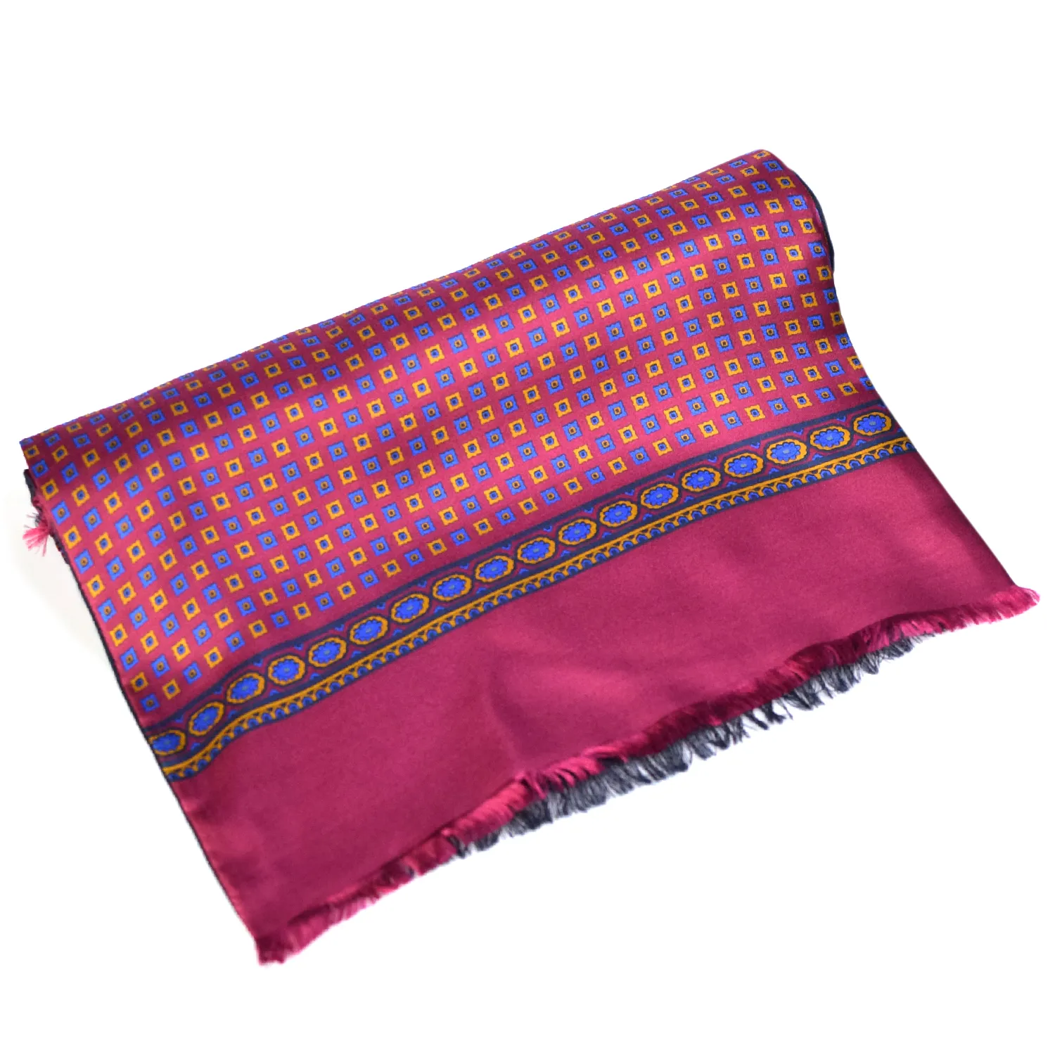 Foulard en laine et soie à motifs médaillons Ascot