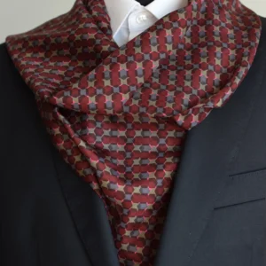 Foulard en soie rouge Lanvin à motifs graphiques-2