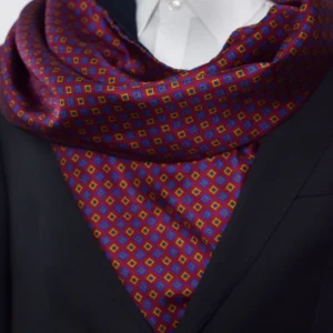 Foulard en laine et soie à motifs médaillons Ascot