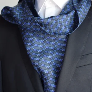 lanvin foulard graphique bleu-2