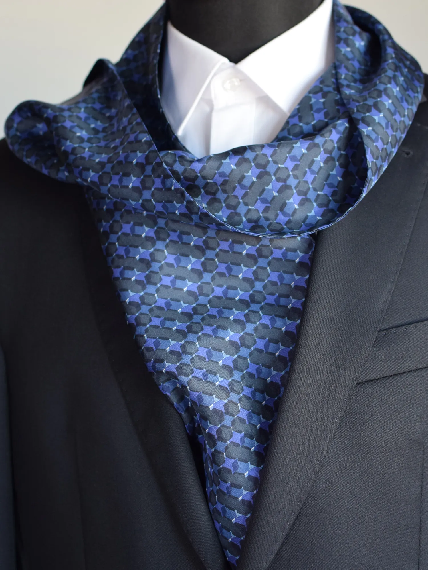 lanvin foulard graphique bleu-2