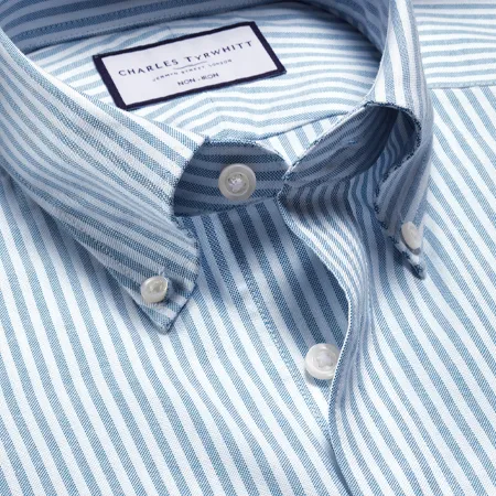 Chemise a rayures en tissage Oxford de la marque anglaise marque charles tyrwhitt